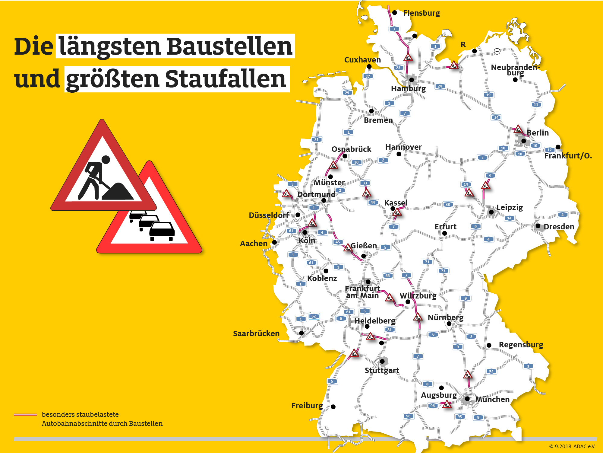538 Baustellen auf Deutschlands Autobahnen – Bustreff.de – Busmagazin